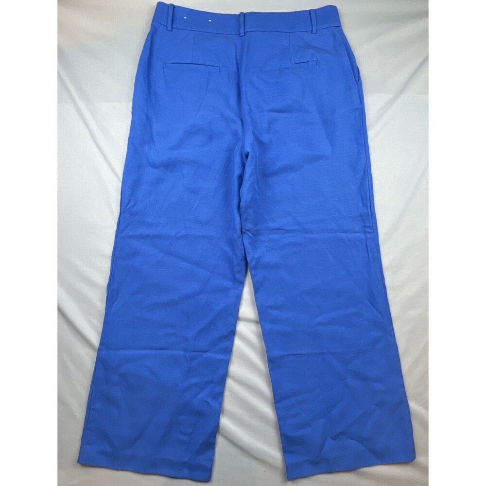 Loft Linen Blend Peyton Trouser Wide Leg Pants Size 12 - Picture 2 of 6
